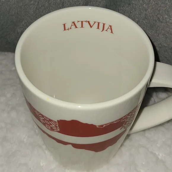 Latvija White and Red Mug - Picture 3 of 10